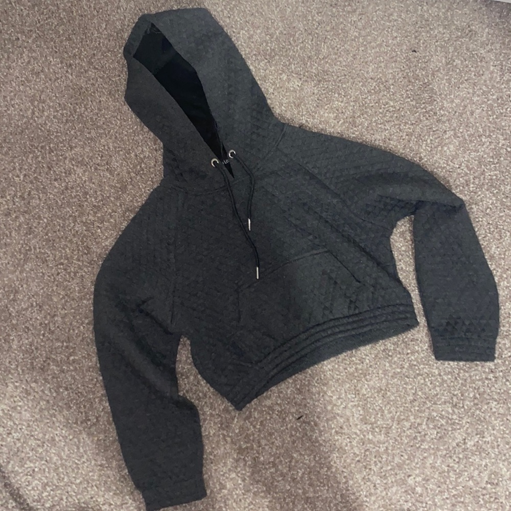 Grey Crop Sweater